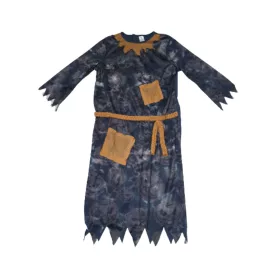   5-6 évesre szürke koponyás jelmezruha - Halloween - TU - ÚJ