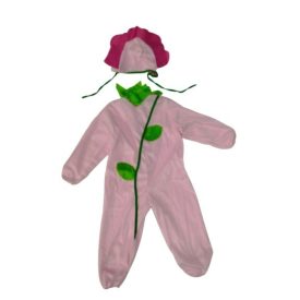 6-7 évesre rózsaszín plüss virág jelmez (L) - ÚJ