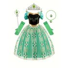 7-8 évesre zöld Anna jelmez szett - Frozen, Jégvarázs - ÚJ