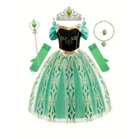   7-8 évesre zöld Anna jelmez szett - Frozen, Jégvarázs - ÚJ