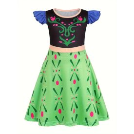 6-7 évesre zöld Anna jelmez - Frozen, Jégvarázs - ÚJ