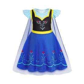 6-7 évesre kék Anna jelmez - Frozen, Jégvarázs - ÚJ