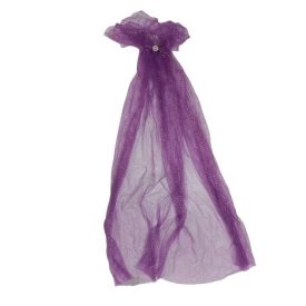   110 cm hosszú lila tüll palást arany-ezüst pöttyökkel - ÚJ