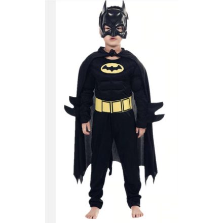 9-10 évesre izmosított jelmez maszkkal - Batman - ÚJ