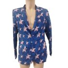 Felnőtt M méretű amerikai zászlós-csillagos jelmezkabát, zakó - Suitmeister