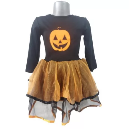 3-4 évesre fekete-narancssárga tüllös tökös jelmez - Halloween 