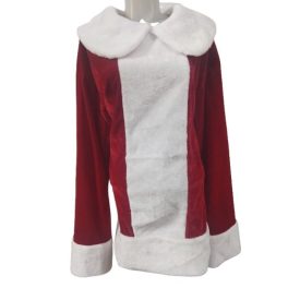   Felnőtt nagyméretű bársony télapó, mikulás felső, jelmezfelső