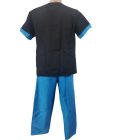 Felnőtt L méretű fekete-kék kétrészes jelmez szett, együtttes