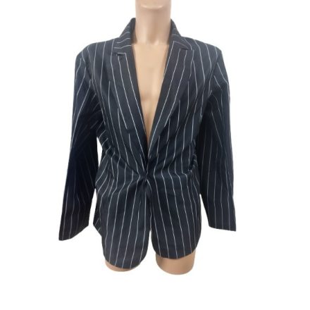 Felnőtt L méretű fekete jelmezkabát, zakó (gengszter, stb) - Smiffy's