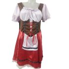 Női L-es piros-barna kötényes jelmezruha, osztrák, bajor népviselet - Smiffy's