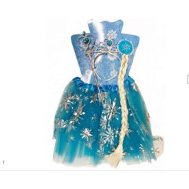   5-6 évesre kék szoknya kiegészítőkkel - Frozen, Jégvarázs - ÚJ