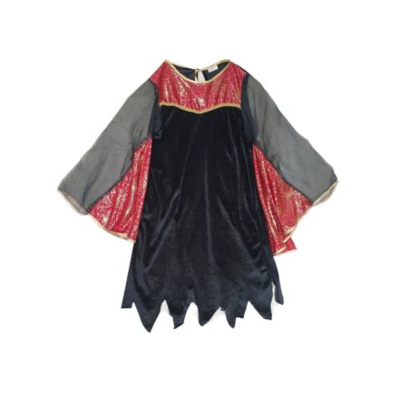 152-es fekete-bordó pókhálós ruha ruha - Halloween - ÚJ