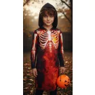 Kb 8-10 évesre csuklyás, kapucnis csontvázas jelmezruha - Halloween