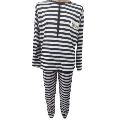 Felnőtt XL méretű kétrészes rab jelmez