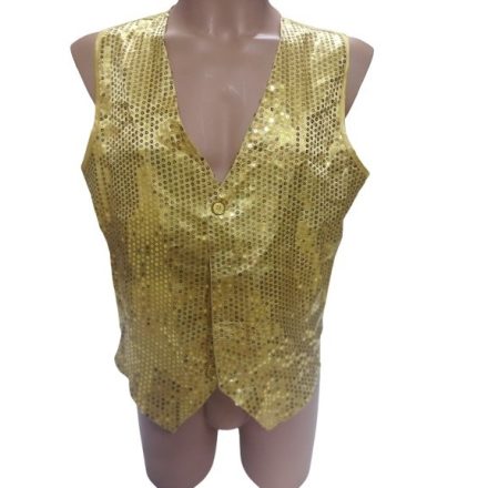 Felnőtt L méretű arany flitteres jelmezmelllény - Smiffy's