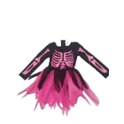 92-es fekete-pink csontvázas tüllös jelmezruha - H&M - Halloween 