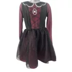 9-10 évesre bordó-fekete pókos tüllös jelmezruha - H&M - Halloween 
