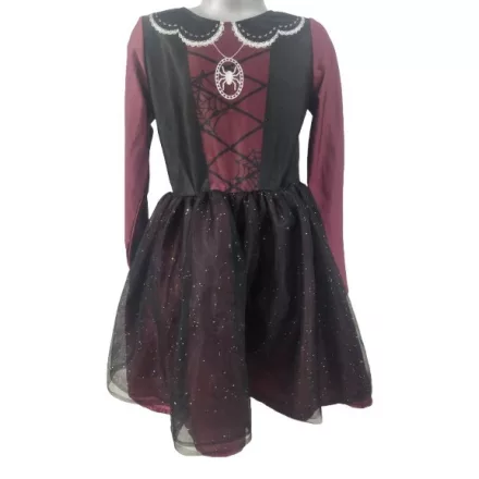 9-10 évesre bordó-fekete pókos tüllös jelmezruha - H&M - Halloween 