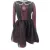 9-10 évesre bordó-fekete pókos tüllös jelmezruha - H&M - Halloween 