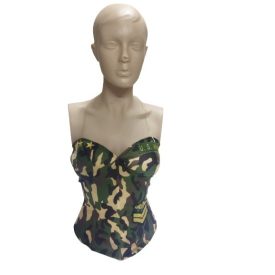 Női S-es terepszínű jelmezfelső, fűző - ÚJ