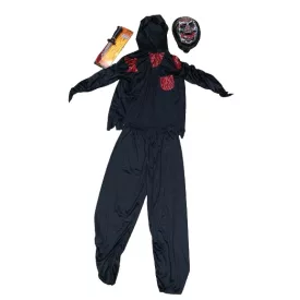   Felnőtt XL méretű csontvázas jelmezszett - jelmezruha, véres kés, maszk (álarc) - Halloween - ÚJ