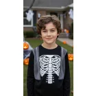 4-6 évesre fekete csontvázas jelmezfelső - Halloween - Pocopiano