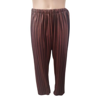 Felnőtt XXL-es barna csíkos jelmeznadrág (pl. gengszter, vagy Freddy)