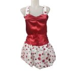 Női XS-es piros szivecskés jelmezruha (pl. Valentin nap) - ÚJ