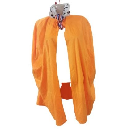 Narancssága bársony király palást, 93 cm hosszú - ÚJ