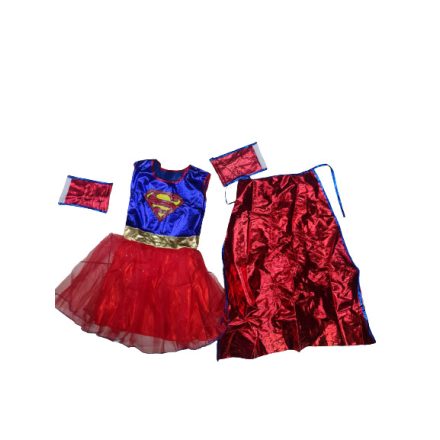3-4 évesre Supergirl jelmezruha palásttal, csuklórátéttel (S) - Superman - ÚJ