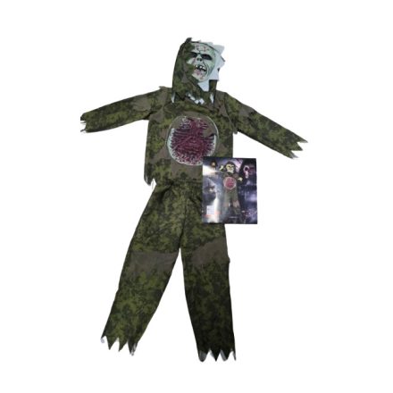 5-6 évesre zöld zombi, szörny jelmez (S) - Halloween - ÚJ