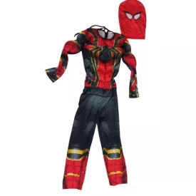   9-10 évesre izmosított fekete-piros Pókember jelmez - Spiderman - ÚJ