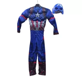  3-4 évesre izmosított Amerika Kapitány jelmez álarccal - Captain America - ÚJ