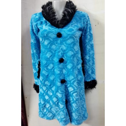 Nagylány vagy női kék szőrmés jelmezkabát 