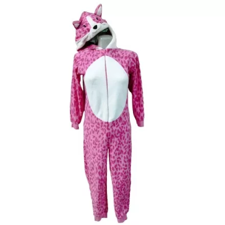146-152-es pink párducfoltos polár állatka jelmez, háziruha