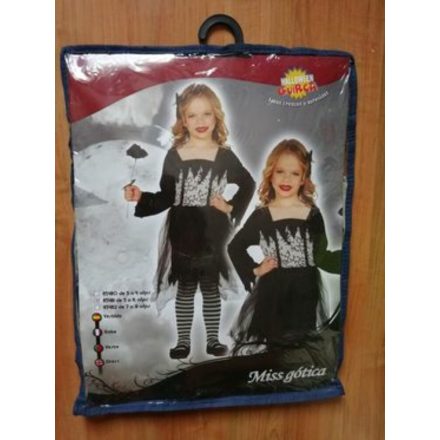 3-4 évesre fekete tüllös jelmezruha - Halloween - ÚJ