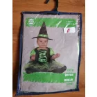 6-12 hónaposra fekete-zöld bébi boszorkány jelmez (kalap nélkül) - Halloween - ÚJ