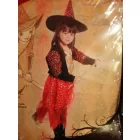 4-12 hónaposra fekete-bordó boszorkányruha, jelmez - Halloween - ÚJ