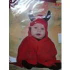 6-12 hónaposra (74) baba ördög jelmez, kapucnis palást - Halloween - ÚJ