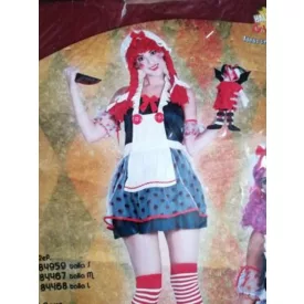 Női S-es véres rongybaba jelmez - Halloween - ÚJ