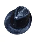 Fekete flitteres jelmezkalap - ÚJ