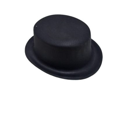 Fekete gengszter kalap, jelmezkalap, kb 56 cm-es fejre (vékony műanyag) - ÚJ