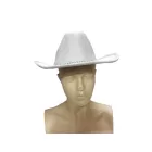 Sheriff, cowboy jelmez kalap, felnőttre vagy nagyobb gyerekre, ezüst, csillogó - ÚJ