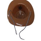 Barna sheriff kalap nagyobb gyerekre, vékony műanyag (kb 54 cm-es fejre) - ÚJ