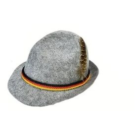   Szürke tollas vadász kalap, jelmez kalap, felnőttre vagy nagyobb gyerekre - ÚJ