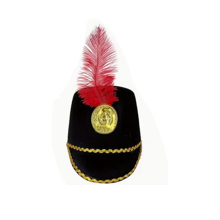 Fekete filc huszárcsákó, kalap, jelmezkalap, jelmezsapka, jelmezkiegészítő - ÚJ