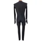 140-es fekete kezeslábas, morphsuit jelmez 