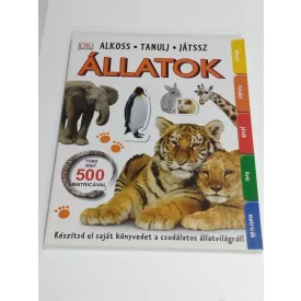   Alkoss - tanulj - Játssz : Állatok (foglalkoztató) - pár matrica már be van ragasztva