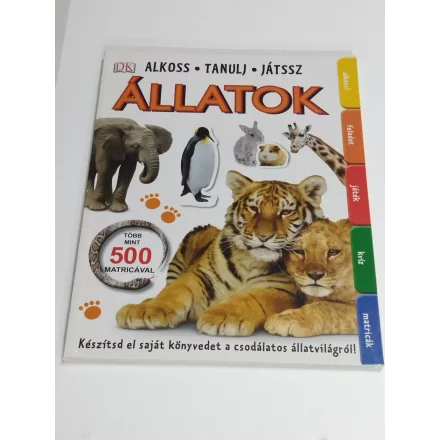 Alkoss - tanulj - Játssz : Állatok (foglalkoztató) - pár matrica már be van ragasztva