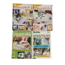   Keresztszemes újságok, 4 db egyben - Burda, Diana, és 2 másik